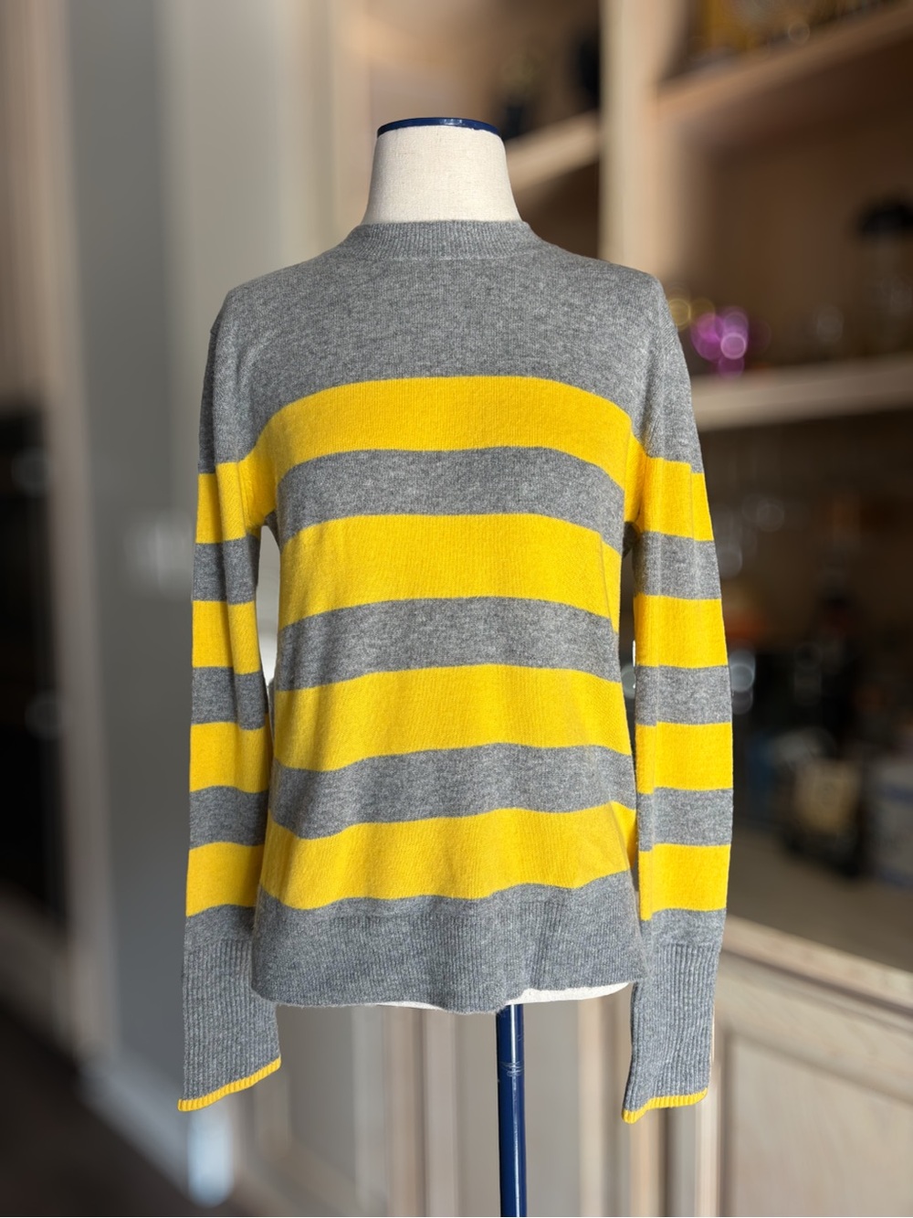 La Ligne "Mini Marin" Sweater in Gray and Yellow